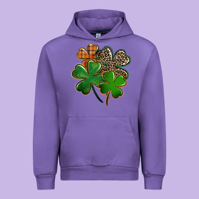 Leopard Shamrock St. Patricks Day Urban Hoodie Designed By Fadigitalartstudio