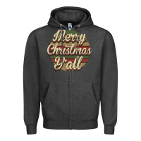Charcoal Heather Merry Christmas Y'all Zipper Hoodie - Bettercallsaul