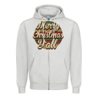 Dove Grey Merry Christmas Y'all Zipper Hoodie - Bettercallsaul