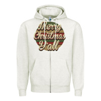 Oatmeal Heather Merry Christmas Y'all Zipper Hoodie - Bettercallsaul