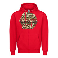 Red Merry Christmas Y'all Zipper Hoodie - Bettercallsaul