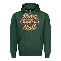 Sports Green Merry Christmas Y'all Zipper Hoodie - Bettercallsaul