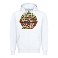 White Merry Christmas Y'all Zipper Hoodie - Bettercallsaul