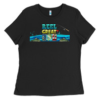 Black reel great dad  libbey glass Ladies Tee - HRA Design Shop