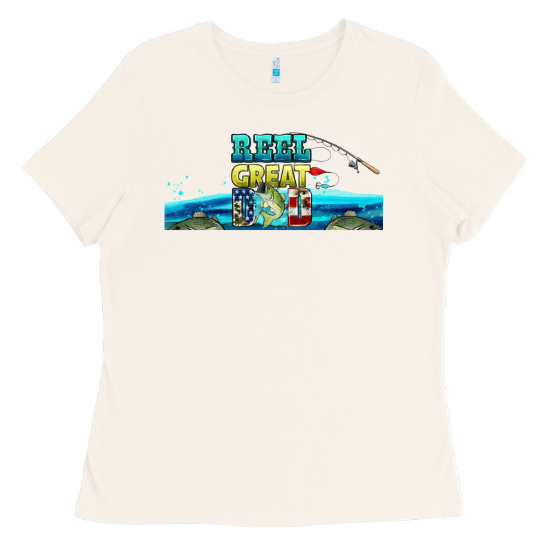 Reel Great Dad  Libbey Glass Ladies Tee by HRA Design Shop | Teevron