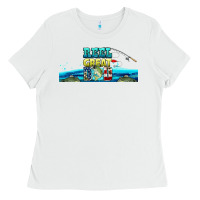 White reel great dad  libbey glass Ladies Tee - HRA Design Shop