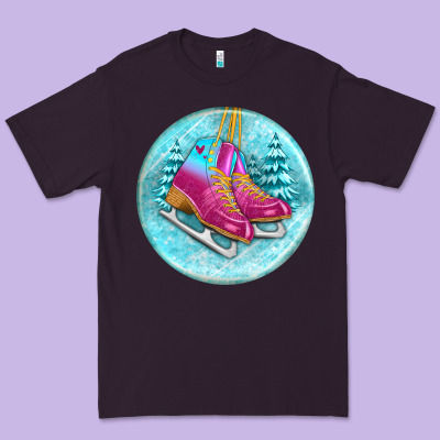 Ice Skate Christmas Ornament Premium Tee Designed By Bundleandbundleshop