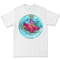 White ice skate christmas ornament Premium Tee - BundleAndBundleShop