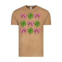 Coquette Bow Clover St. Patrick's Day Vintage Tee | Teevron