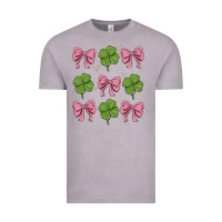 Vintage Zinc coquette bow clover st. patrick's day Vintage Tee - MaliasSmallBusiness