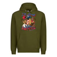Army Green I'll always be your biggest fan Baseball Premium Hoodie - HowdyJamesFarm