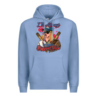 Colony Blue I'll always be your biggest fan Baseball Premium Hoodie - HowdyJamesFarm