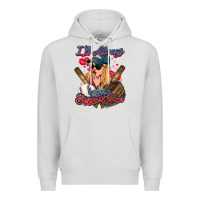 Dove Grey I'll always be your biggest fan Baseball Premium Hoodie - HowdyJamesFarm
