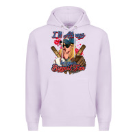 Lilac I'll always be your biggest fan Baseball Premium Hoodie - HowdyJamesFarm