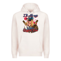 Pale Pink I'll always be your biggest fan Baseball Premium Hoodie - HowdyJamesFarm
