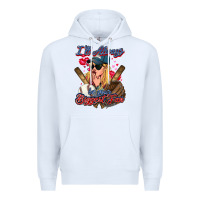 White I'll always be your biggest fan Baseball Premium Hoodie - HowdyJamesFarm
