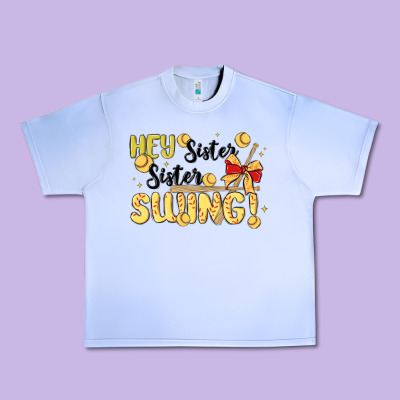 Softball Sister Urban Heavy Tee Designed By Maliassmallbusiness