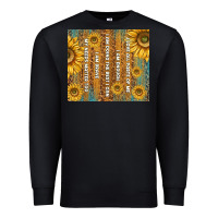 Black self reminders with sunflowers Premium Sweatshirt - TumblerDesignByShophia