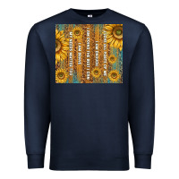 Navy self reminders with sunflowers Premium Sweatshirt - TumblerDesignByShophia