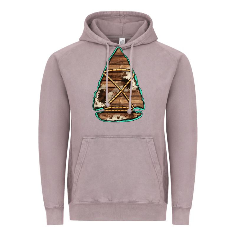 Cowhide Wooden Arrowhead Vintage Hoodie by Jasminsmagicworld | Teevron