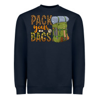 Navy pack your bags Heavyweight Sweatshirt - NancyCooperArtShop