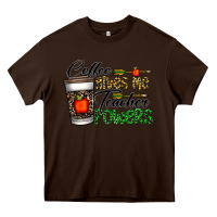 Chocolate Brown coffee gives me teacher powers Heavy Core Tee - CowhideDigitalArt