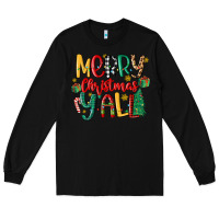Black merry christmas y'all Long Sleeve Tee - MaliasSmallBusiness