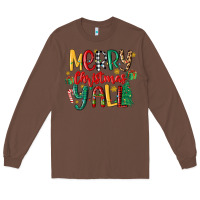 Chestnut merry christmas y'all Long Sleeve Tee - MaliasSmallBusiness