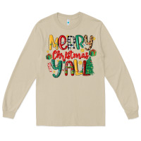Mushroom merry christmas y'all Long Sleeve Tee - MaliasSmallBusiness