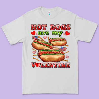 Hot Dogs Are My Valentine Premium Tee Designed By Adodesignshop