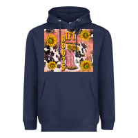 Navy cowgirl boots sunflower Heavyweight Hoodie - TumblerDesignByShophia