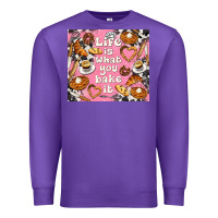 Purple life is what you bake it with cowhide Premium Sweatshirt - TumblerDesignByShophia