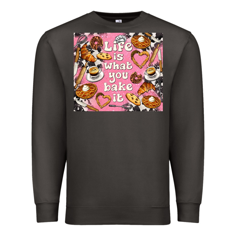 Life Is What You Bake It With Cowhide Premium Sweatshirt by TumblerDesignByShophia | Teevron