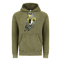 Vintage Olive yellow rumped warbler Vintage Hoodie - LillyAllenDesigns