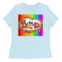 Baby Blue lgbtq dad and paw Ladies Tee - HRA Design Shop