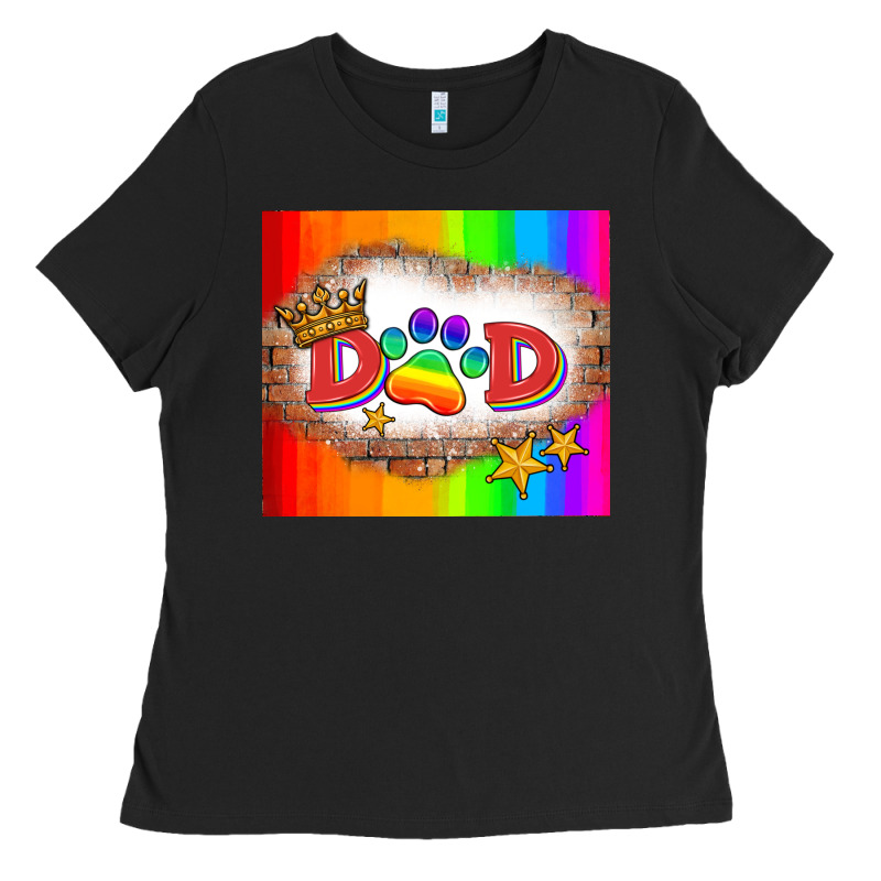 Lgbtq Dad And Paw Ladies Tee by HRA Design Shop | Teevron