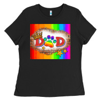 Black lgbtq dad and paw Ladies Tee - HRA Design Shop