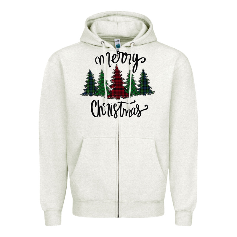 Merry Christmas Trees Zipper Hoodie by Bettercallsaul | Teevron