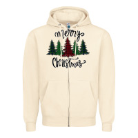 Sandshell Merry Christmas Trees Zipper Hoodie - Bettercallsaul