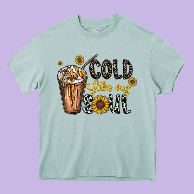 Cold Like My Soul Heavy Core Tee Designed By Cowhidedigitalart