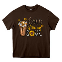 Chocolate Brown cold like my soul Heavy Core Tee - CowhideDigitalArt