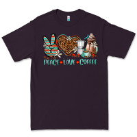 Plum peace love coffee Premium Tee - AdoDesignShop
