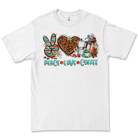 White peace love coffee Premium Tee - AdoDesignShop
