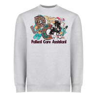 Heather Grey pca patient care assistant western Heavyweight Sweatshirt - NancyCooperArtShop