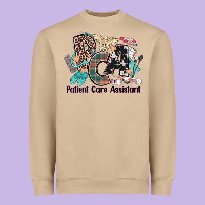 Pca Patient Care Assistant Western Heavyweight Sweatshirt Designed By Nancycooperartshop