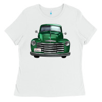 White western green truck front view Ladies Tee - FaDigitalArtStudio