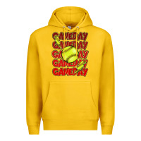 Lemon Game day softball lightning bolt Premium Hoodie - HowdyJamesFarm