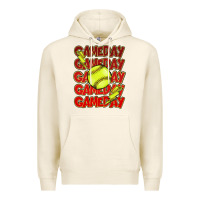 Tofu Game day softball lightning bolt Premium Hoodie - HowdyJamesFarm