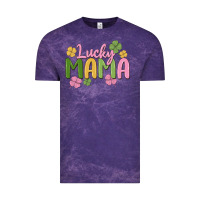 Cloud Purple lucky mama Vintage Tee - MaliasSmallBusiness