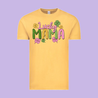 Lucky Mama Vintage Tee Designed By Maliassmallbusiness